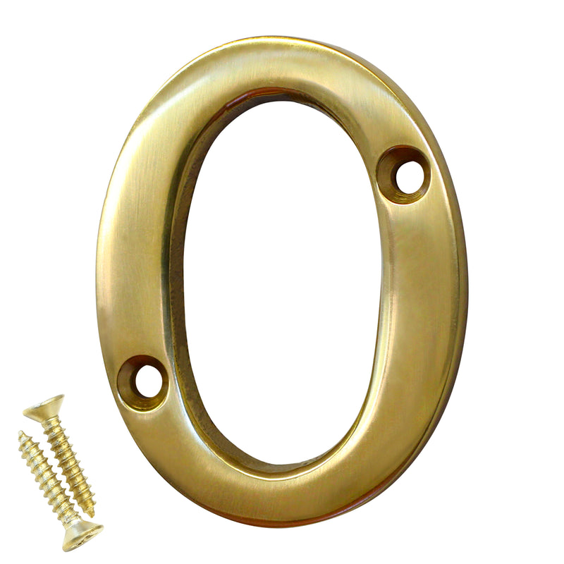Letter BR2351 Modern, Small, Serif House Letter, Polished Brass