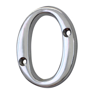 Letter BR2351 Modern, Small, Serif House Letter, Polished Chrome