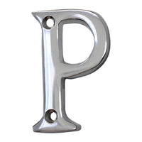 Letter BR2351 Modern, Small, Serif House Letter, Polished Chrome