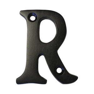 Letter BR2351 Modern, Serif House Letter, Oil Bronzed Black