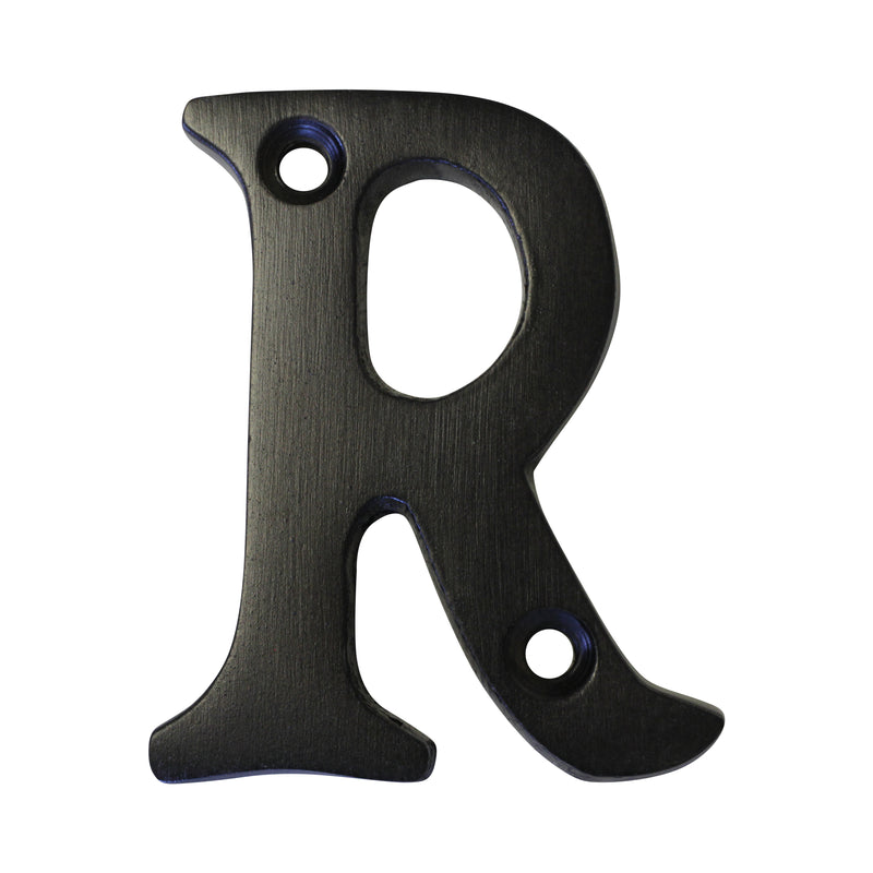 Letter BR2351 Modern, Serif House Letter, Oil Bronzed Black