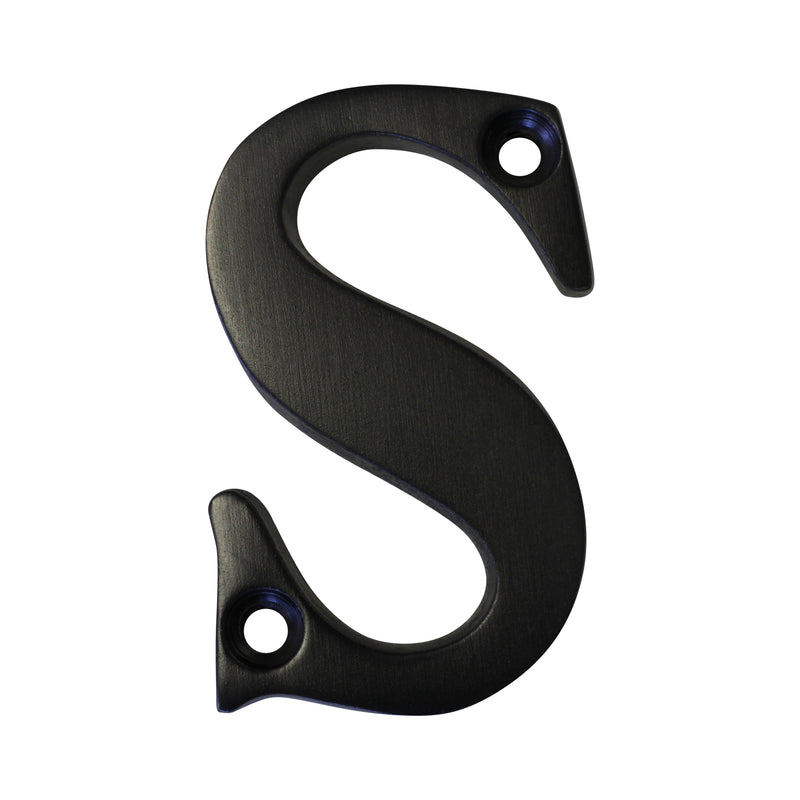 Letter BR2351 Modern, Serif House Letter, Oil Bronzed Black