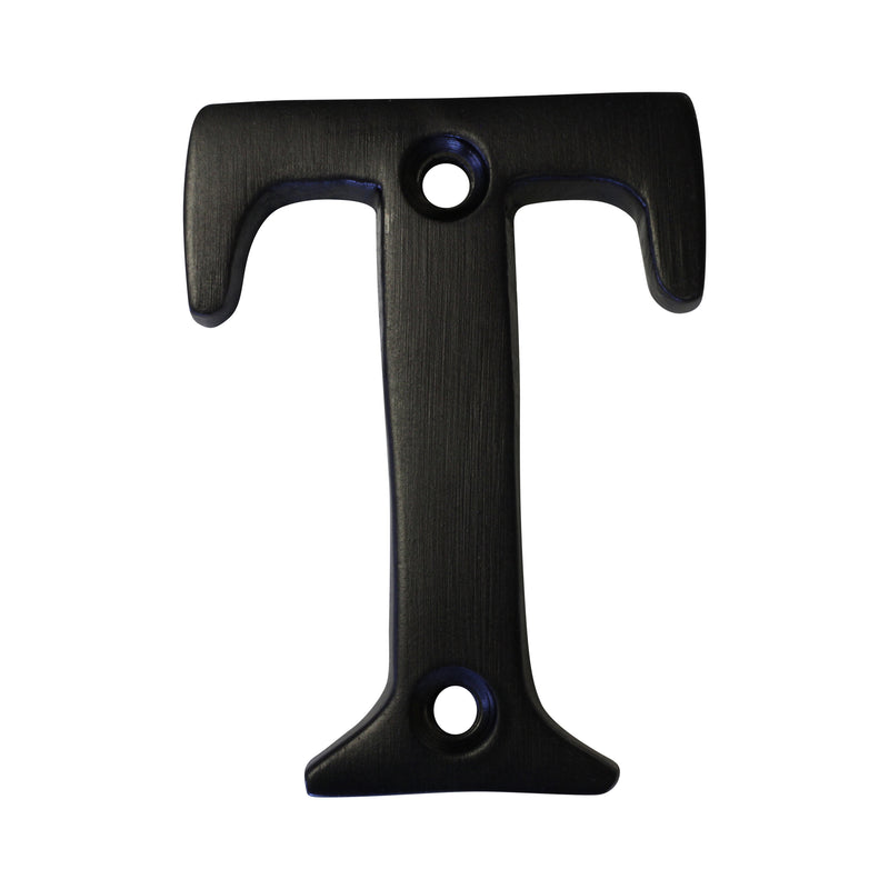 Letter BR2351 Modern, Serif House Letter, Oil Bronzed Black
