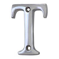 Letter BR2351 Modern, Small, Serif House Letter, Polished Chrome