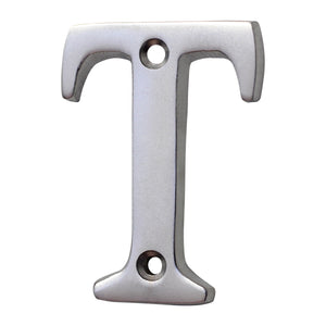 Letter BR2351 Modern, Small, Serif House Letter, Satin Chrome