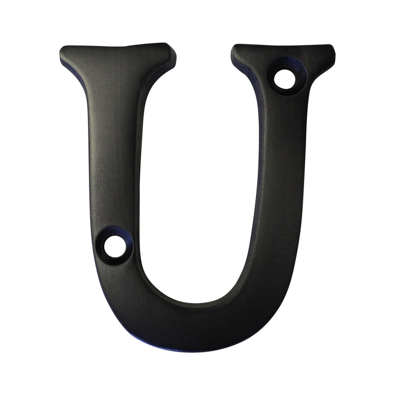 Letter BR2351 Modern, Serif House Letter, Oil Bronzed Black