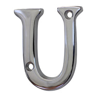 Letter BR2351 Modern, Small, Serif House Letter, Polished Chrome
