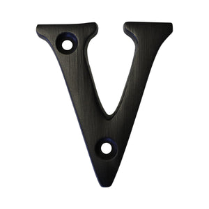 Letter BR2351 Modern, Serif House Letter, Oil Bronzed Black