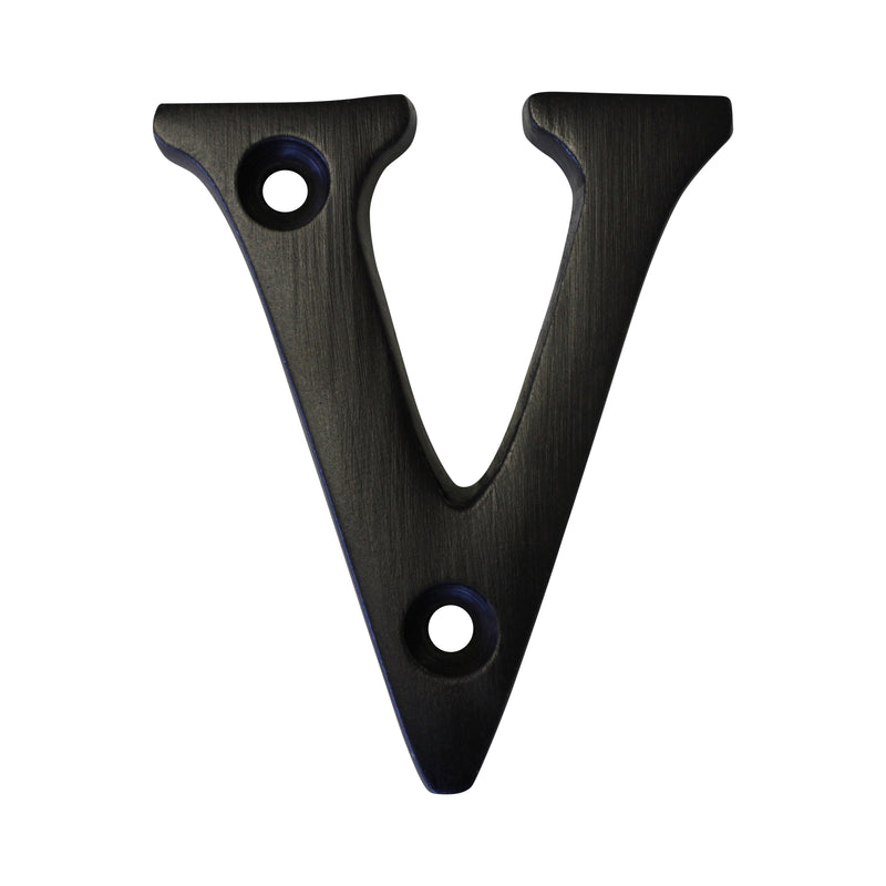 Letter BR2351 Modern, Serif House Letter, Oil Bronzed Black