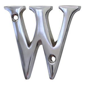Letter BR2351 Modern, Small, Serif House Letter, Polished Chrome