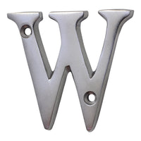Letter BR2351 Modern, Small, Serif House Letter, Satin Chrome