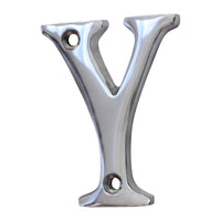 Letter BR2351 Modern, Small, Serif House Letter, Polished Chrome