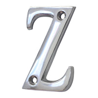 Letter BR2351 Modern, Small, Serif House Letter, Polished Chrome