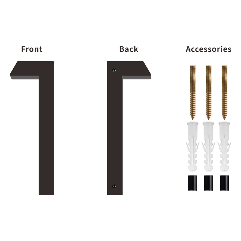 Number AC101 Modern, Floating House Number, Black