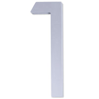Number AC101 Modern, Standard, Floating House Number, Satin Chrome