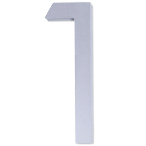 Number AC101 Modern, Standard, Floating House Number, Satin Chrome