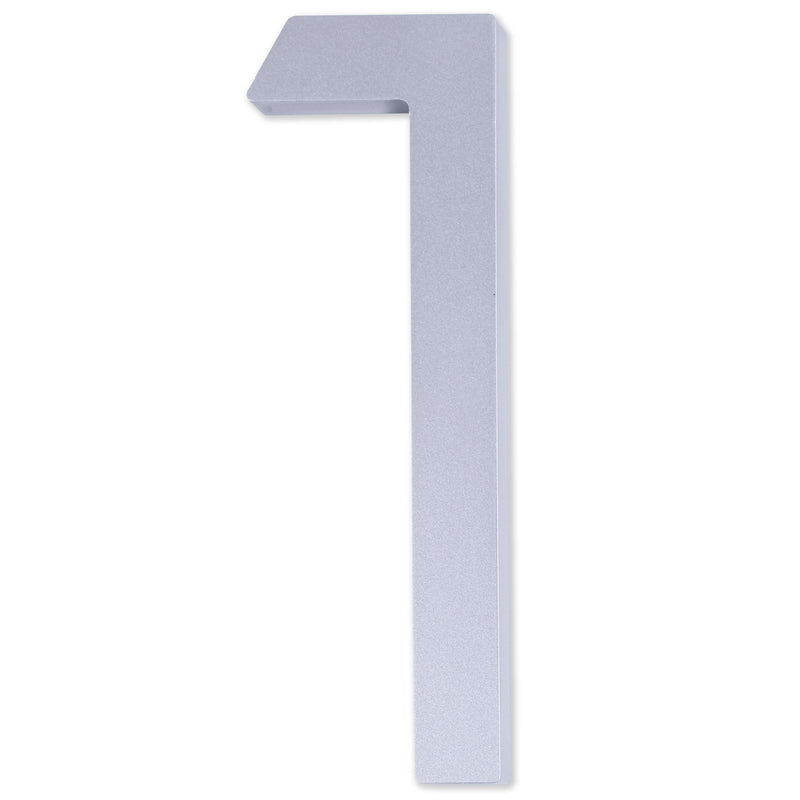 Number AC101 Modern, Standard, Floating House Number, Satin Chrome
