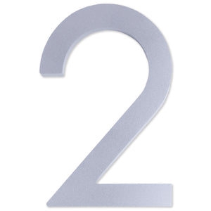 Number AC101 Modern, Standard, Floating House Number, Satin Chrome