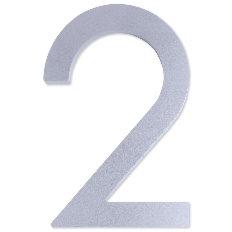 Number AC101 Modern, Standard, Floating House Number, Satin Chrome