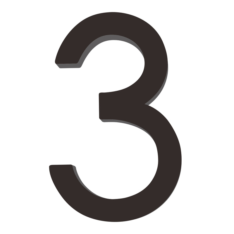 Number AC101 Modern, Floating House Number, Black