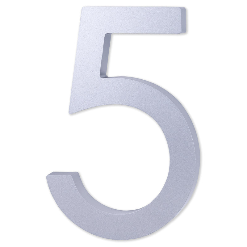 Number AC101 Modern, Standard, Floating House Number, Satin Chrome