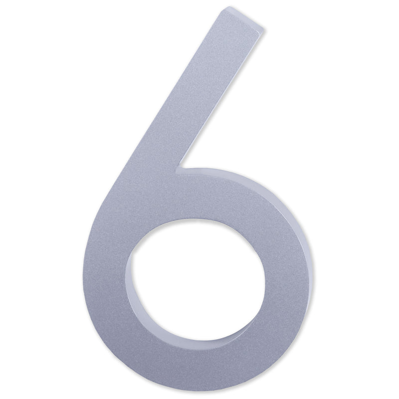 Number AC101 Modern, Standard, Floating House Number, Satin Chrome