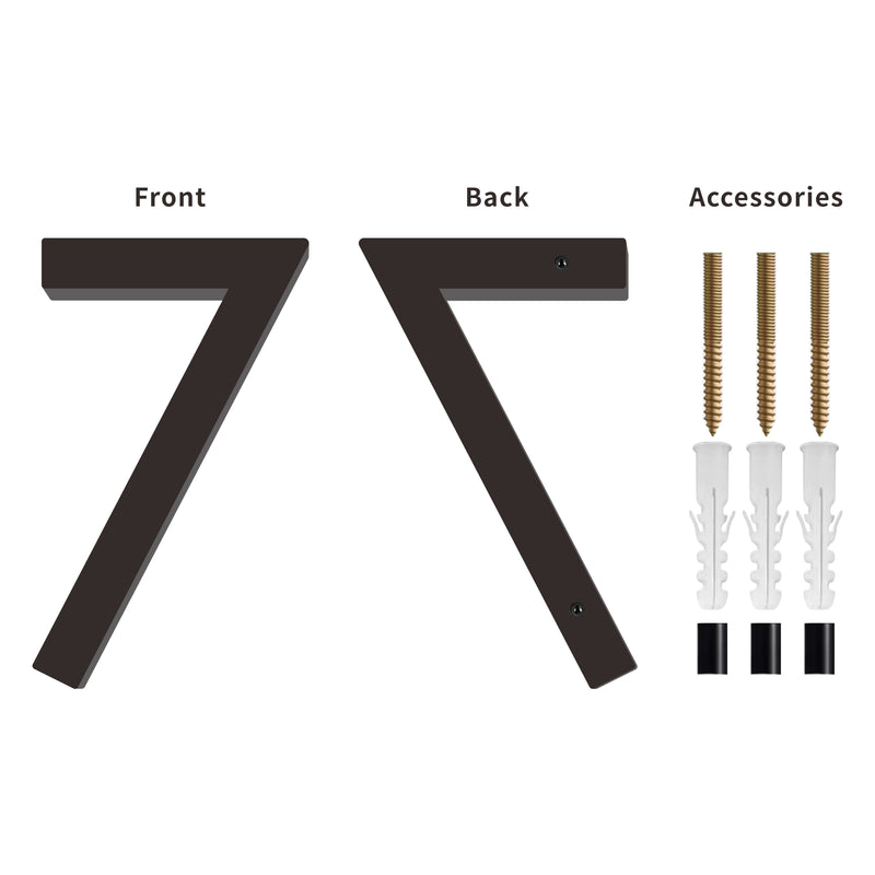 Number AC101 Modern, Floating House Number, Black