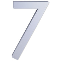 Number AC101 Modern, Standard, Floating House Number, Satin Chrome