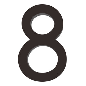 Number AC101 Modern, Standard, Floating House Number, Black