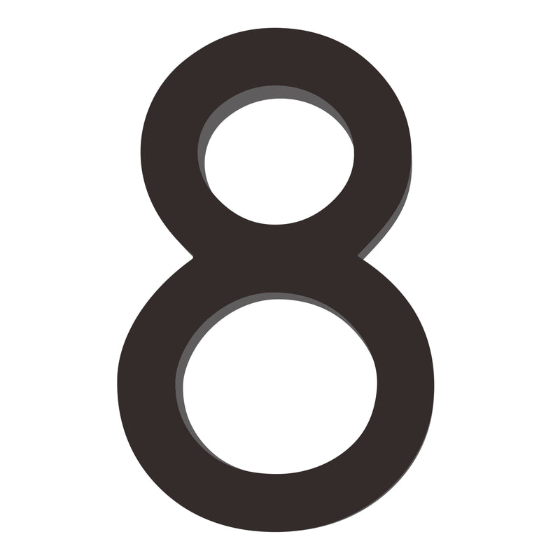 Number AC101 Modern, Standard, Floating House Number, Black