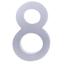 Number AC101 Modern, Standard, Floating House Number, Satin Chrome