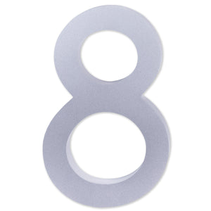 Number AC101 Modern, Standard, Floating House Number, Satin Chrome