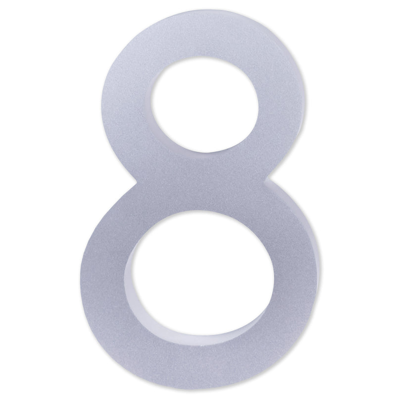 Number AC101 Modern, Standard, Floating House Number, Satin Chrome