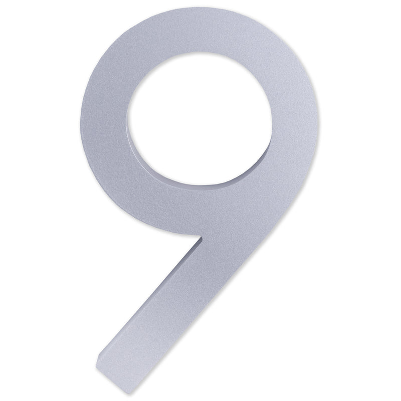 Number AC101 Modern, Standard, Floating House Number, Satin Chrome