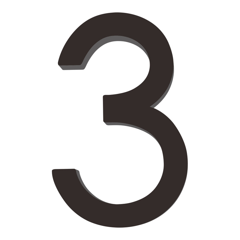 Number AC101 Modern, Large, Floating House Number, Black