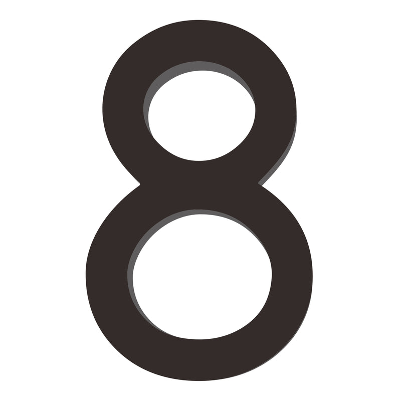 Number AC101 Modern, Large, Floating House Number, Black