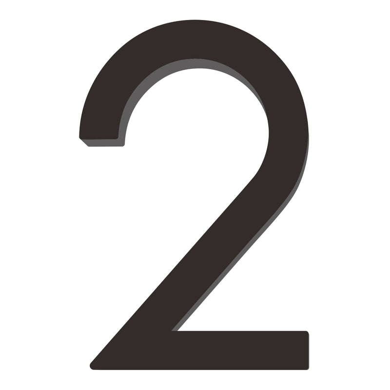 Number AC101 Modern, Small, Floating House Number, Black