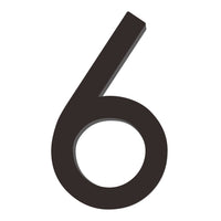 Number AC101 Modern, Small, Floating House Number, Black