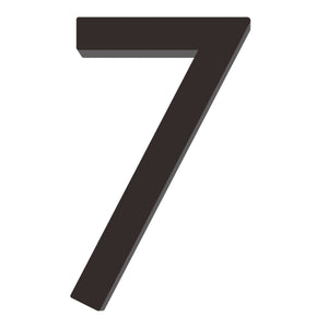Number AC101 Modern, Small, Floating House Number, Black