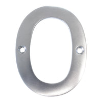Number BR2270 Modern, Serif House Number, Satin Chrome
