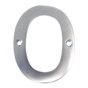 Number BR2270 Modern, Serif House Number, Satin Chrome