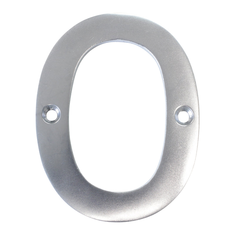 Number BR2270 Modern, Serif House Number, Satin Chrome