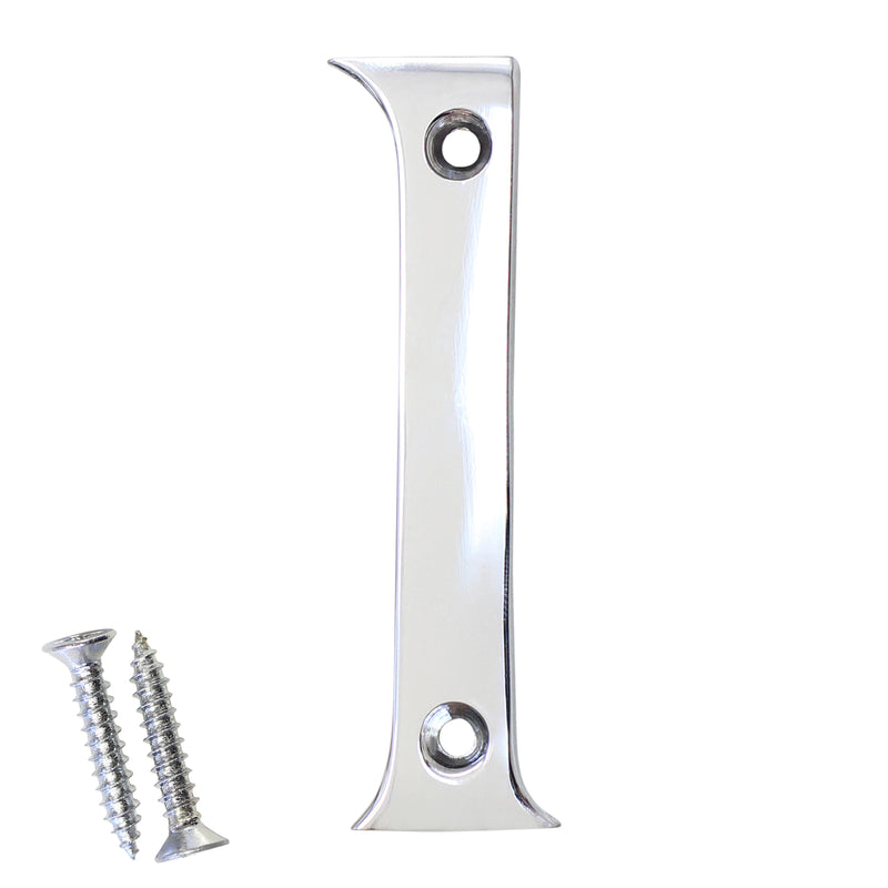 Number BR2270 Modern, Serif House Number, Polished Chrome