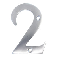 Number BR2270 Modern, Serif House Number, Satin Chrome