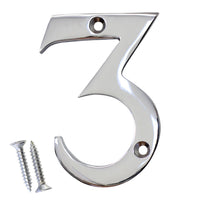 Number BR2270 Modern, Serif House Number, Polished Chrome