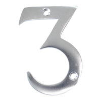 Number BR2270 Modern, Serif House Number, Satin Chrome
