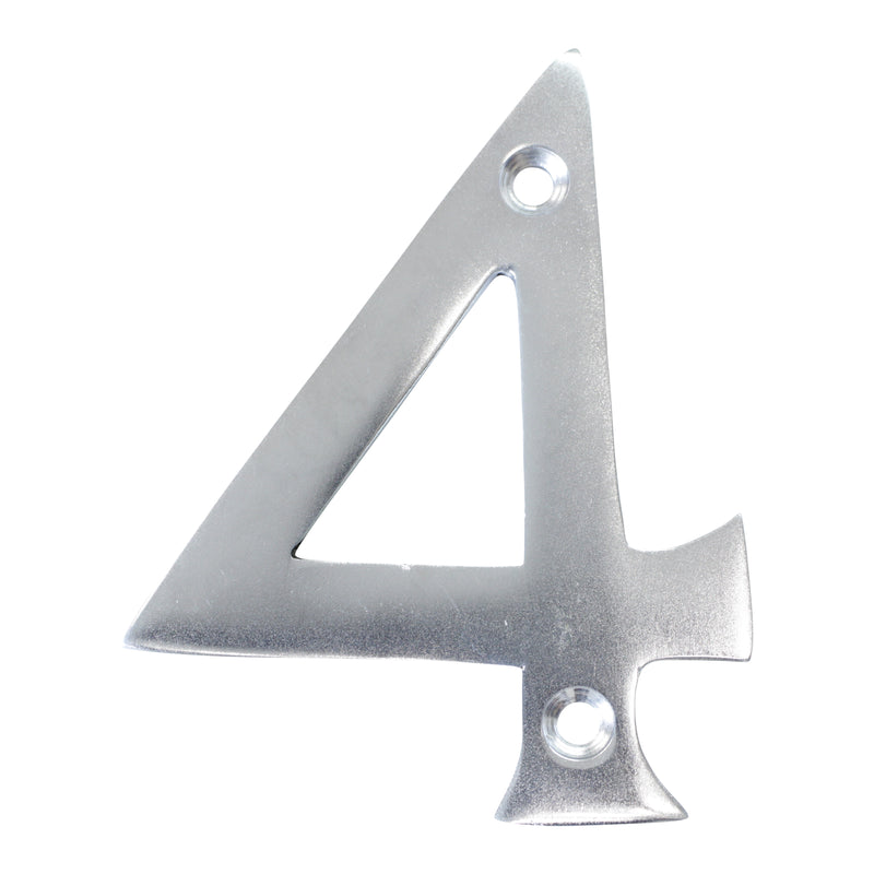 Number BR2270 Modern, Serif House Number, Satin Chrome