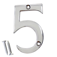 Number BR2270 Modern, Serif House Number, Polished Chrome