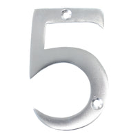 Number BR2270 Modern, Serif House Number, Satin Chrome