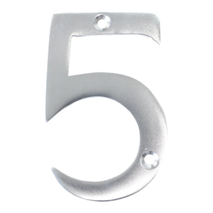 Number BR2270 Modern, Serif House Number, Satin Chrome